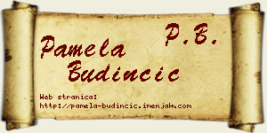 Pamela Budinčić vizit kartica